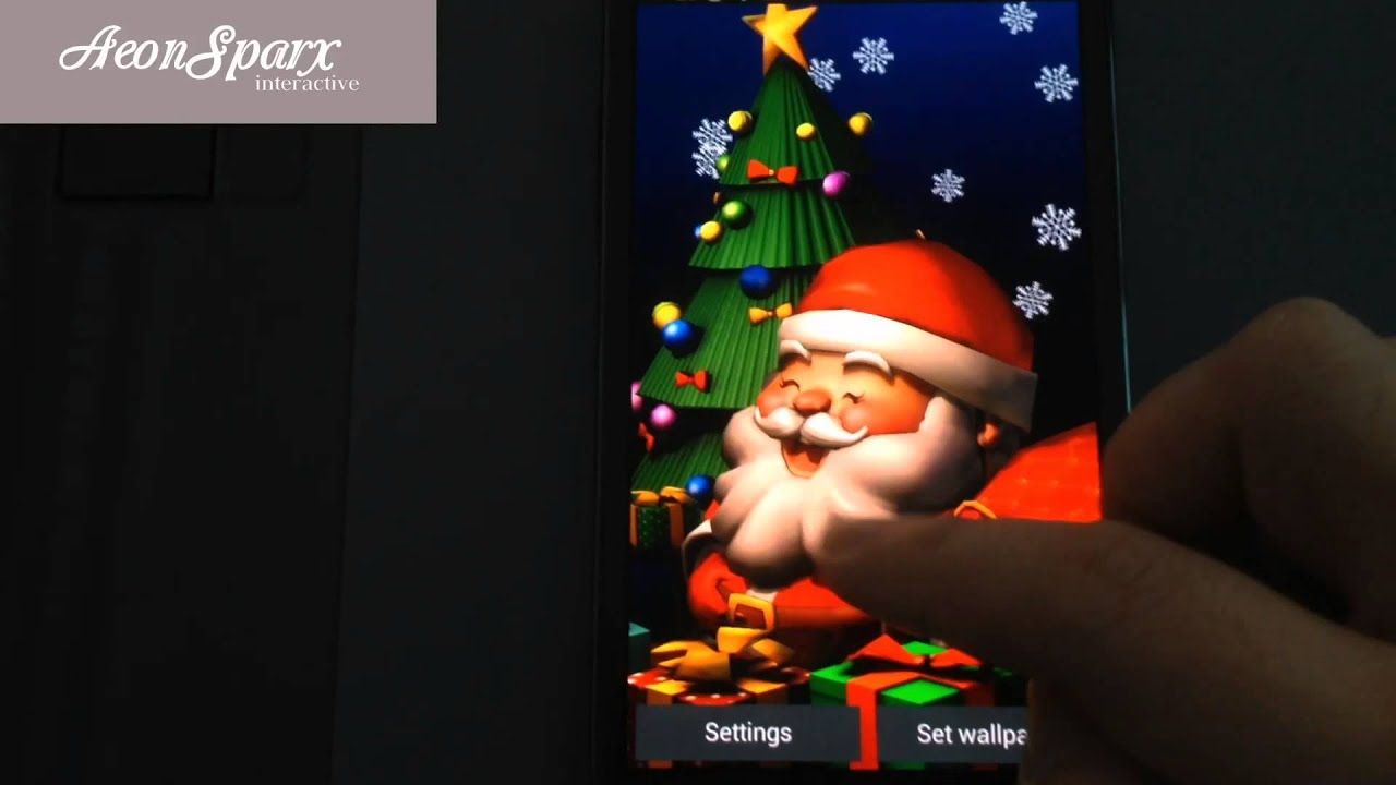 1280x720 AeonSparx- Smiling Santa 3D Live Wallpaper