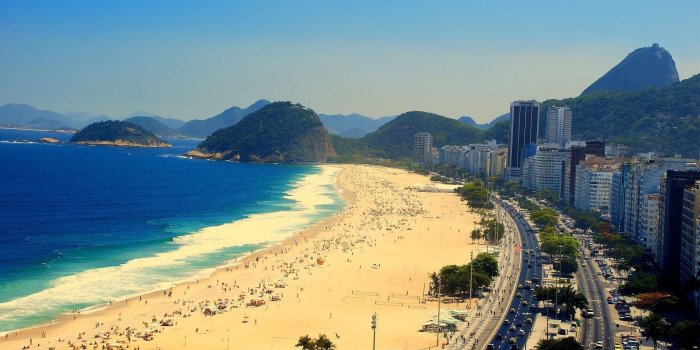 1920x1200 beach, Brazil, Rio de Janeiro, Copacabana Wallpapers HD / Desktop