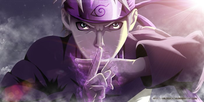 4855x2436 Naruto Uzumaki Purple Power Wallpaper ID:3069