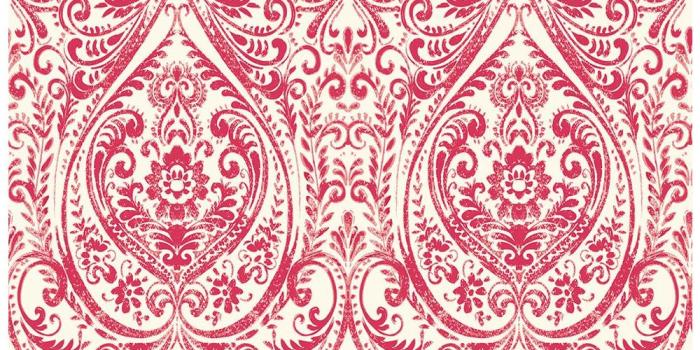 1000x1000 Gypsy Red Damask Wallpaper