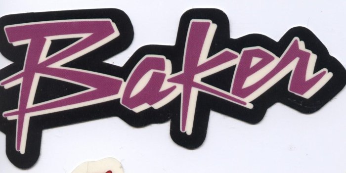 1463x707 Baker Skateboards Purple Rain Logo Sticker Prince. Click on picture