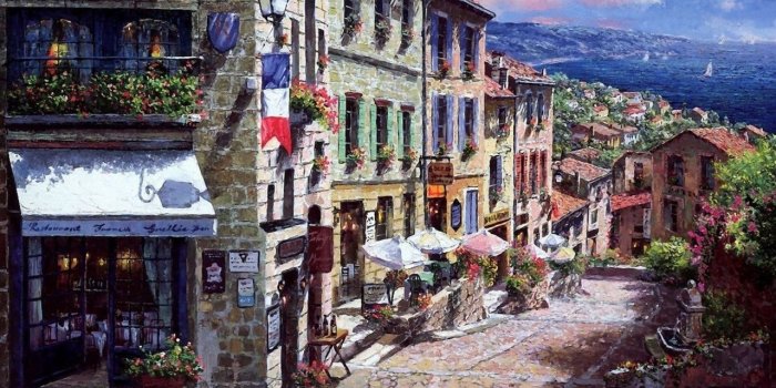 1280x804 Old Town City Flowers Ocean wallpapers | Old Town City Flowers Ocean