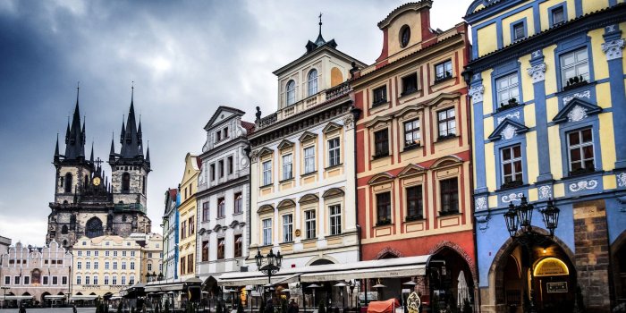 2880x1800 HD wallpaper: Prague, Czech, the Old Town Square, city, buildings