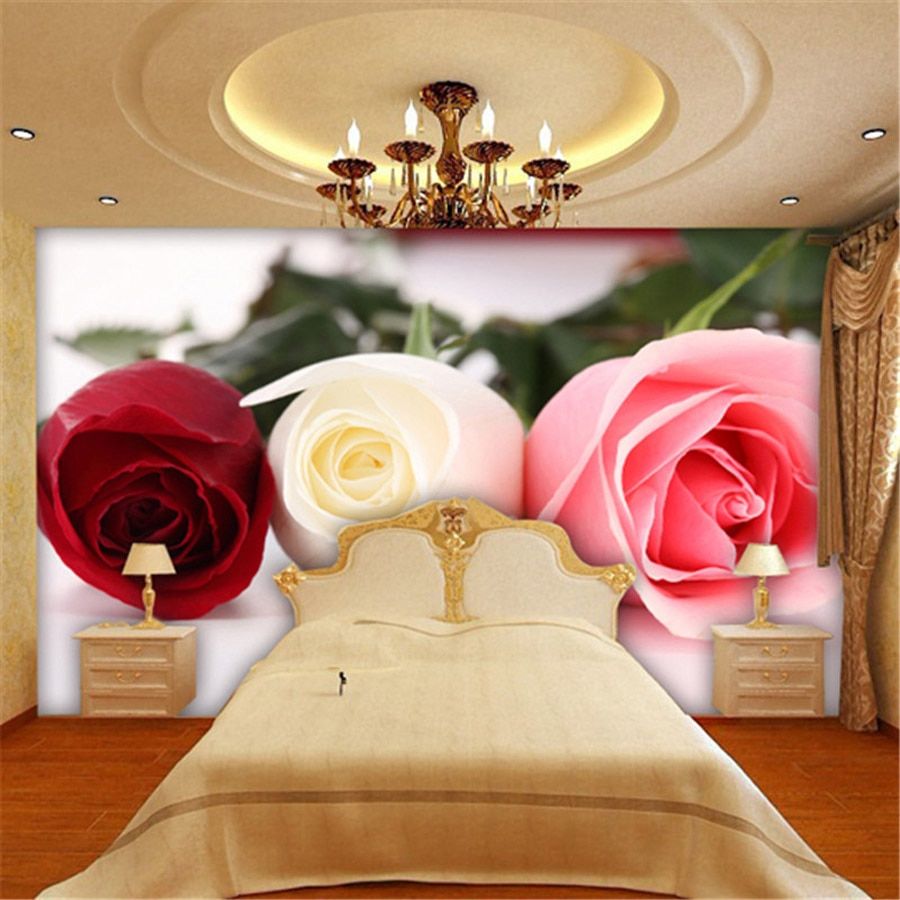 900x900 Large Romantic Vintage Rose Floral Wallpaper for 3d Wall Livingroom Natural  Wallpaper Mural Rolls Wall Papers Home Decor Art