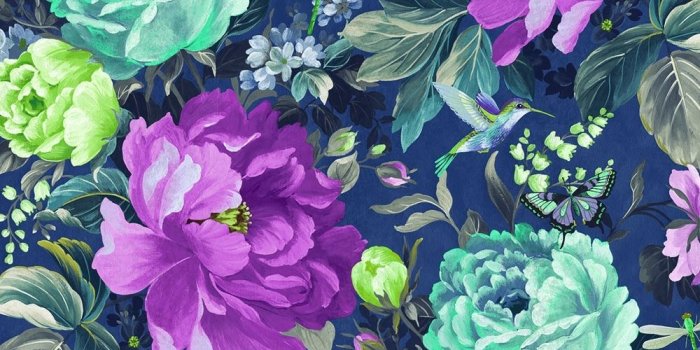 1000x1000 A Shade Wilder Dianthus Floral Wallpaper Loganberry (300110)