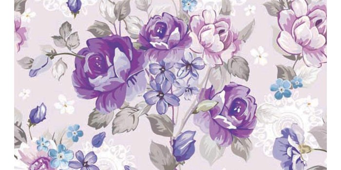 1500x1500 PRINTELLIGENT Purple Floral Wallpaper with Elegant Design Size 27 Sq. Ft.  Design019