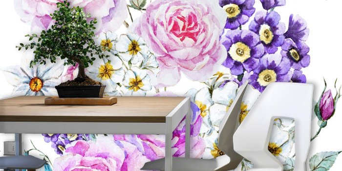 3000x2678 Removable Wallpaper Mural Peel & Stick Vintage Floral Wallpaper