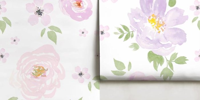 794x1191 Amara Floral Mural | Violet | Wallpaper | Peel 'n Stick or Traditional  Pre-Pasted | Custom Colors | Made in the USA! Ships FREE!