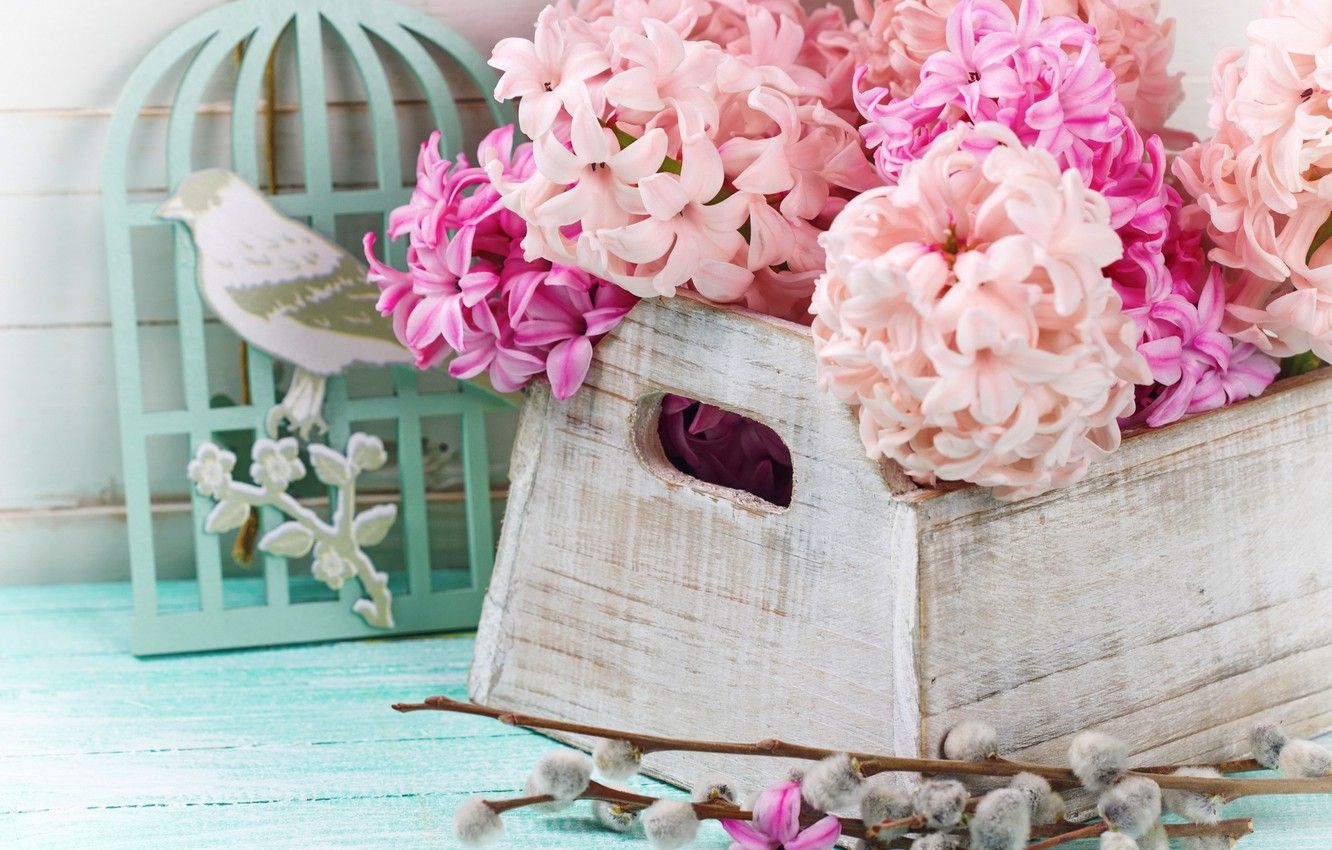 1332x850 Wallpaper flowers, roses, bouquet, spring, pink, vintage, wood