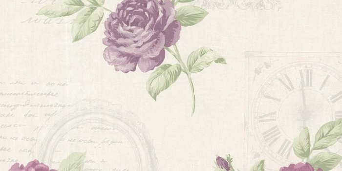 1000x1000 Venetia Violet Vintage Rose Toss Wallpaper Sample 2532-20451sam