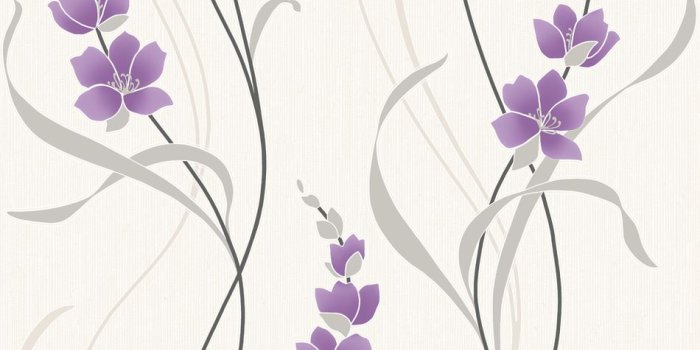 950x950 Floral Wallpaper Angelica purple Muriva - MurivaMuriva