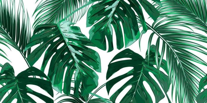 1200x800 Joana Removable Tropical Palm Leaves 7.92' L x 150