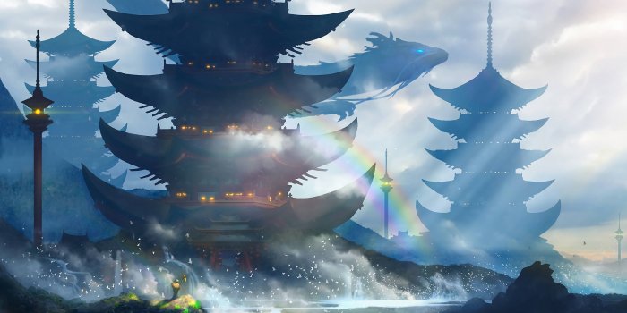 3840x2160 Japanese Castle Landscape Fantasy 4K #2552