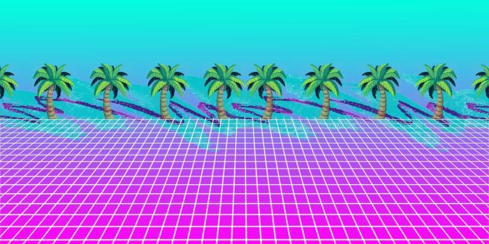 2048x1080 Calm Palm vaporwave [2048x1080]. wallpaper/ background for iPad mini