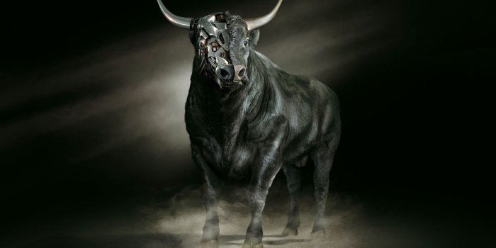 1920x1200 abstract bull art | Black Robot Bull Wallpapers Pictures Photos