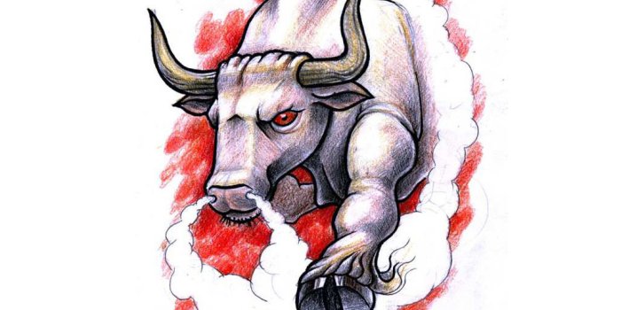 1024x768 Angry Bull Drawing at PaintingValley.com | Explore collection of