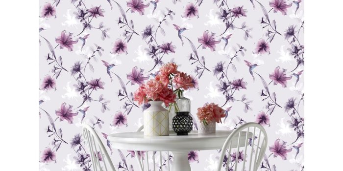 1000x1000 Superfresco Easy Wallpaper X-Ray Floral Purple