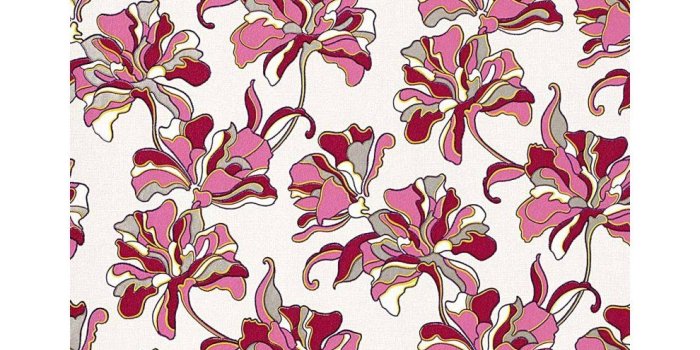 990x990 EDEM 072-24 wallpaper floral design flowers cream pink red-violet | 5.33 sqm