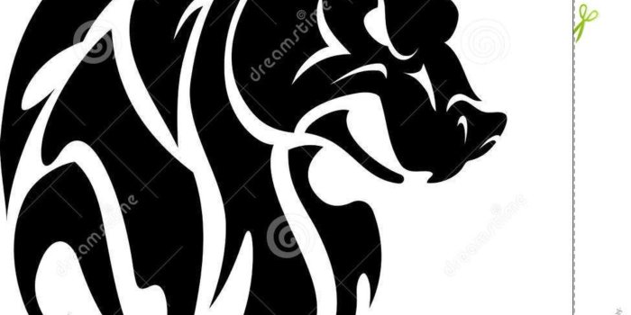 1920x2560 486c8797 Angry Bull Tribal Tattoo stock illustration. Image of head