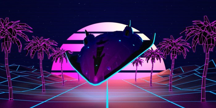 1332x850 Wallpaper Music, Palm trees, Background, Graphics, Synth, Retrowave