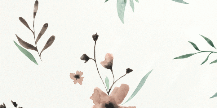 1080x1080 Pink Watercolor Flowers Wall Decals