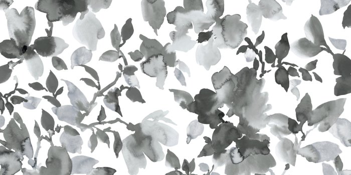 3000x3000 RoomMates Black Watercolor Floral Peel and Stick Wallpaper