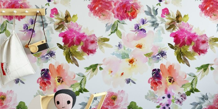 2048x2048 Vibrant Watercolor Flower Bouquet – Koko Art Shop