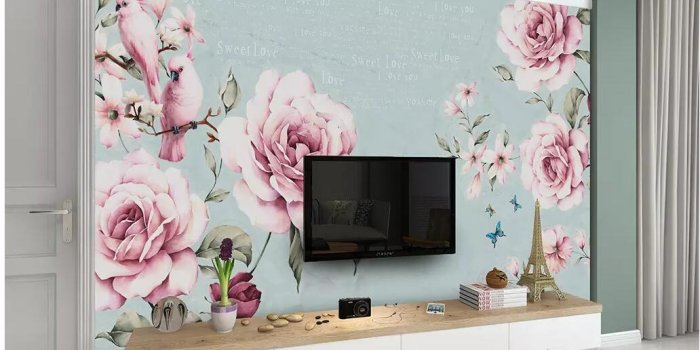1032x773 WDBH 3d wallpaper custom photo Hand painted watercolor flower vintage  English decor 3d wall murals wallpaper for walls 3 d living room
