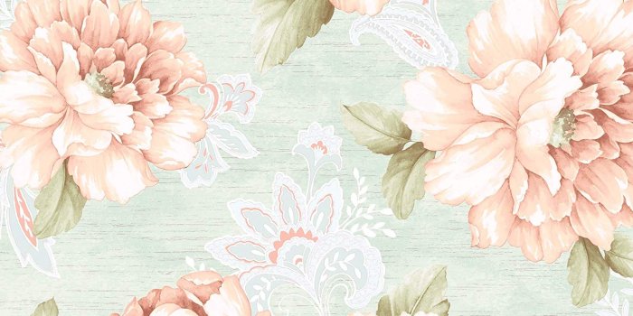 1472x1500 Canary Watercolor Floral Wallpaper (Gray & Blush) - - Amazon.com