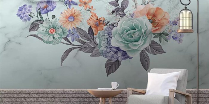 1000x800 Customized eco wallpaper watercolor flower decorative painting simple  abstract Nordic backgroundpapel de parede 3d wall papers home decor