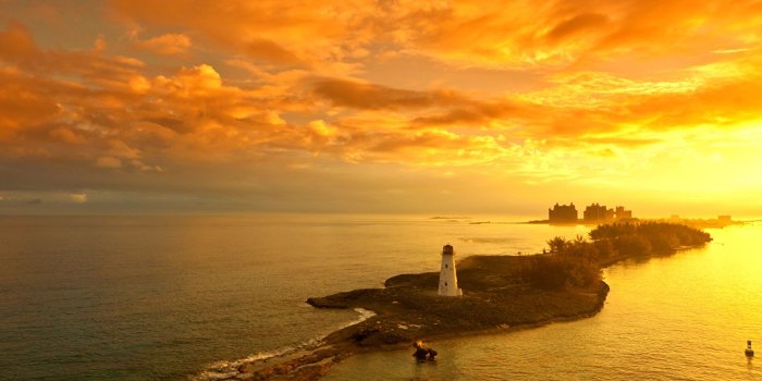 1600x1200 Pictures Nassau Bahamas Nature Lighthouses Sky Island 1600x1200