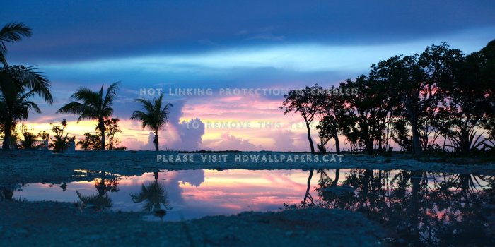 2048x1117 sunset ocean peaceful sky bahamas nature