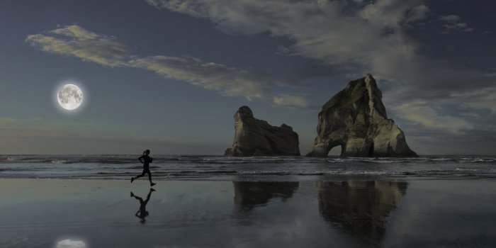 1920x1200 Beach Running at Night | WallpaperHub
