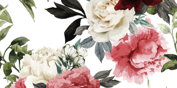 900x900 Watercolor Floral Pattern With Roses Wallpaper