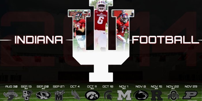 1920x1080 2014 IU Football Schedule Wallpaper (made by yours truly