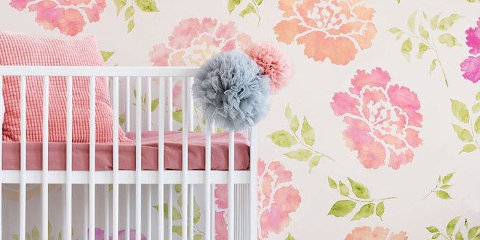 1000x1000 Large flower stencil for walls. Reusable stencils for DIY decor.