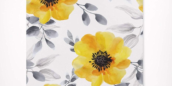 1399x1500 Kraska Yellow Floral Watercolor Flower Wallpaper Self Adhesive Premium  Quality Multi Purpose Peel & Stick Wallpaper - Ideal Decor for Home,  Nursery,