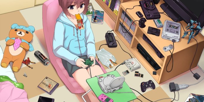 2000x1416 2811395 anime brunette purple eyes room original characters