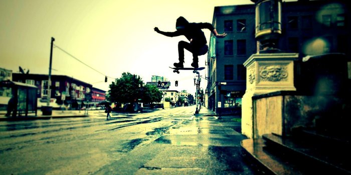 1920x1200 Urban skateboard trick wallpaper | 1920x1200 | #34922