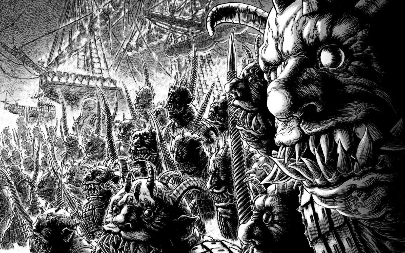 1920x1200 Berserk - Kentaro Miura | Art | Berserk, Monster drawing, Manga