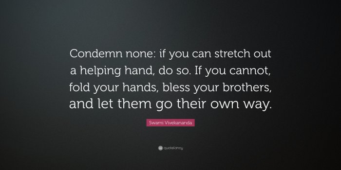 3840x2160 Swami Vivekananda Quote: “Condemn none: if you can stretch out a