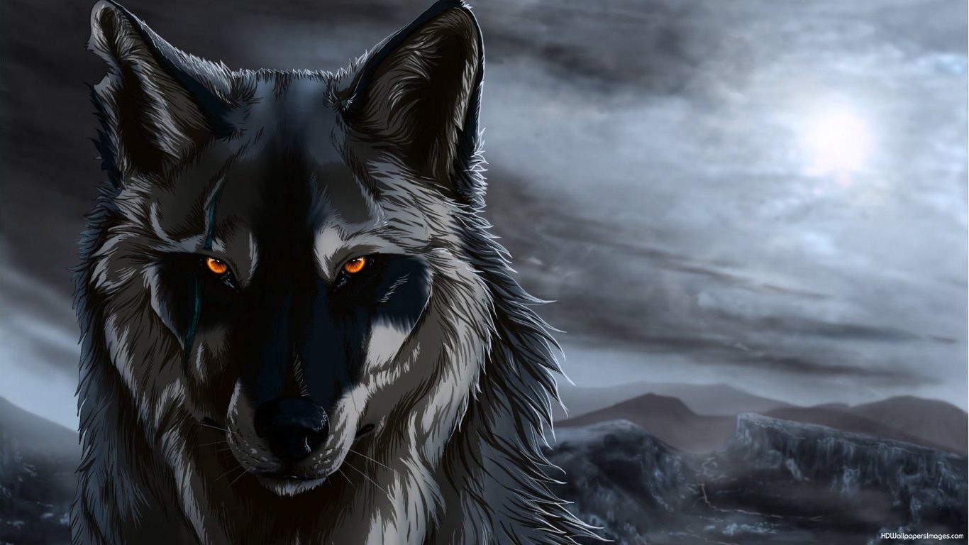 1366x768 Anime Wolves Wallpapers