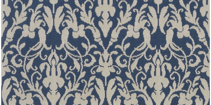 1440x1920 Ralph Lauren Speakeasy Damask Wallpaper, Indigo PRL5003/01