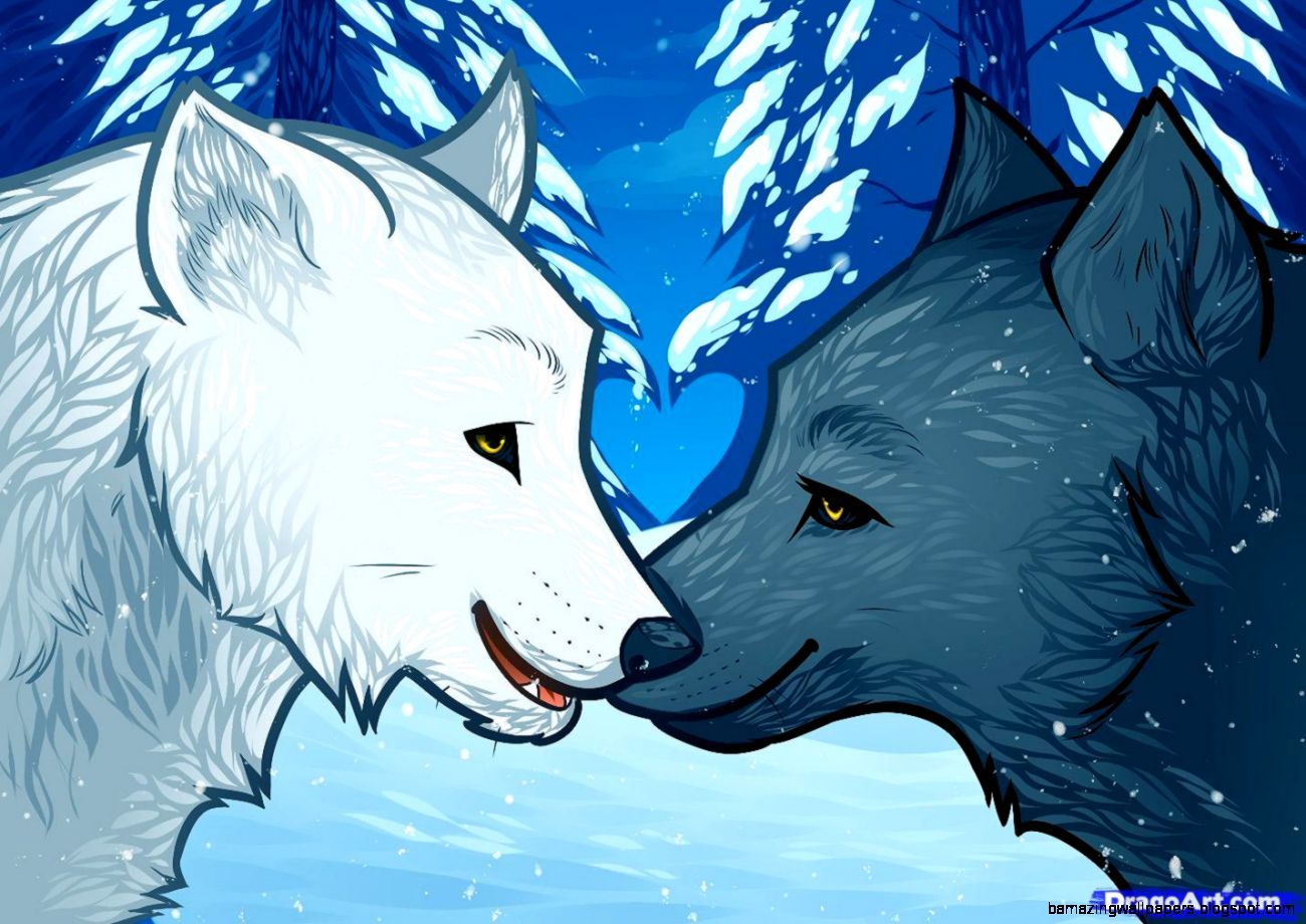 1300x920 Anime Wolf Love | Amazing Wallpapers