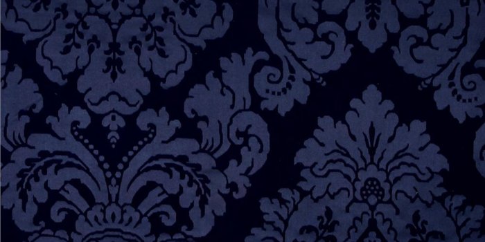 1000x1000 Ralph Lauren Home LCF66615F Albertine Damask Silk Sateen Prussian Blue