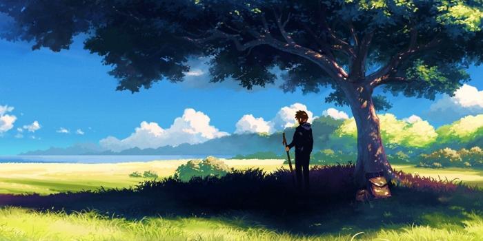 1600x900 30+] Peaceful Anime Wallpaper on WallpaperSafari