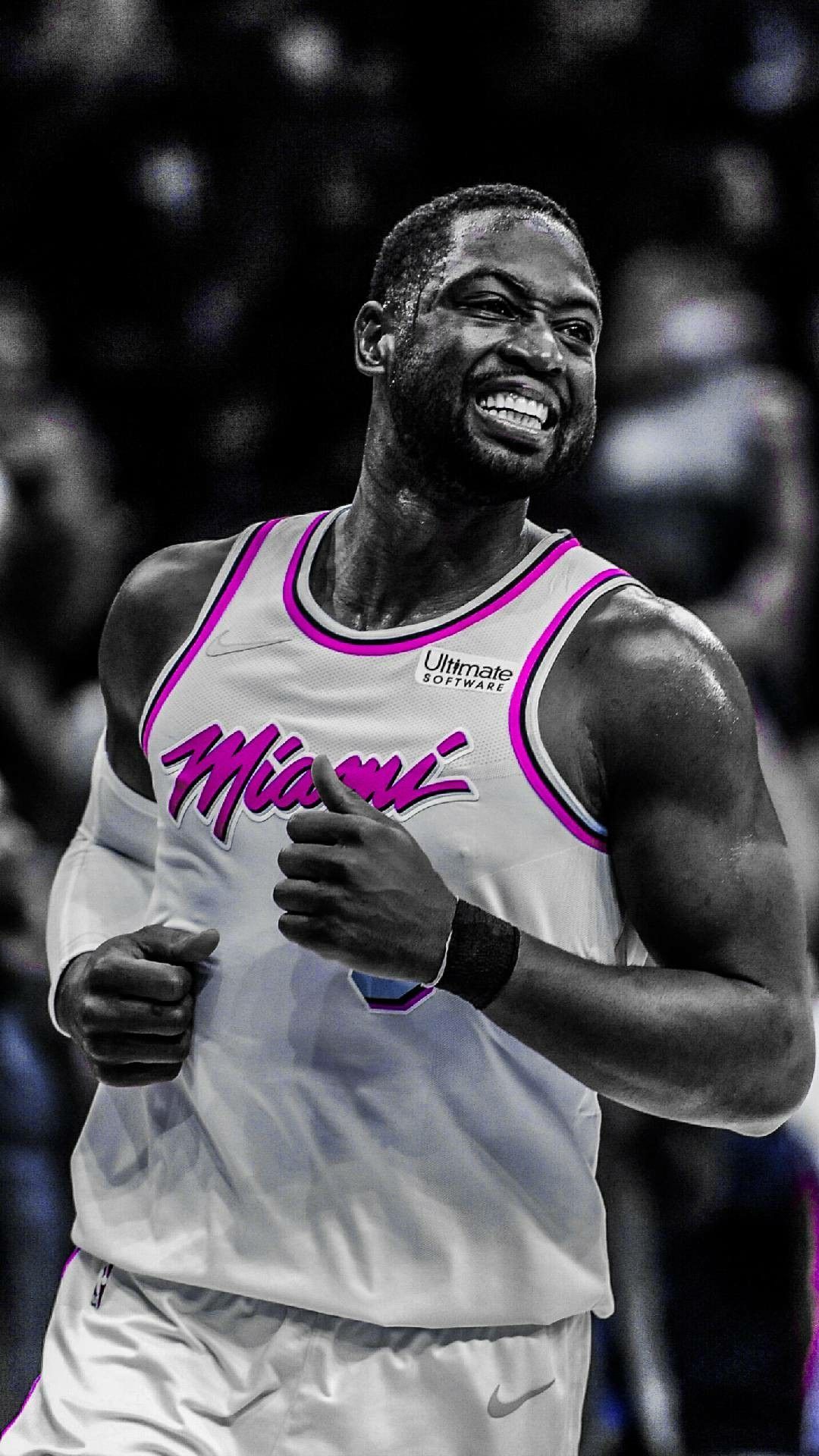 1080x1920 Dwyane Wade and a pink Miami Jersey. | Basketball wallpaper | Dwyane