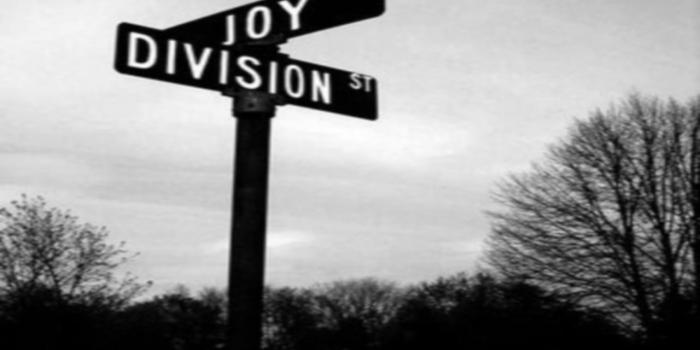 1280x960 Two black Joy St and Division St road signs, Joy Division, unknown