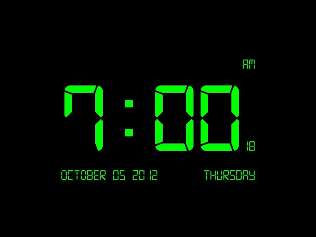 1024x768 Digital Clock-7 - Free download and software reviews - CNET Download.com