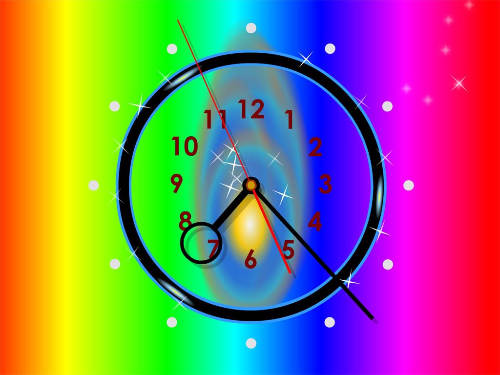 1024x768 Free download download rainbow clock live wallpaper rainbow clock